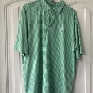 Peter Millar Mint and White Polo Shirt